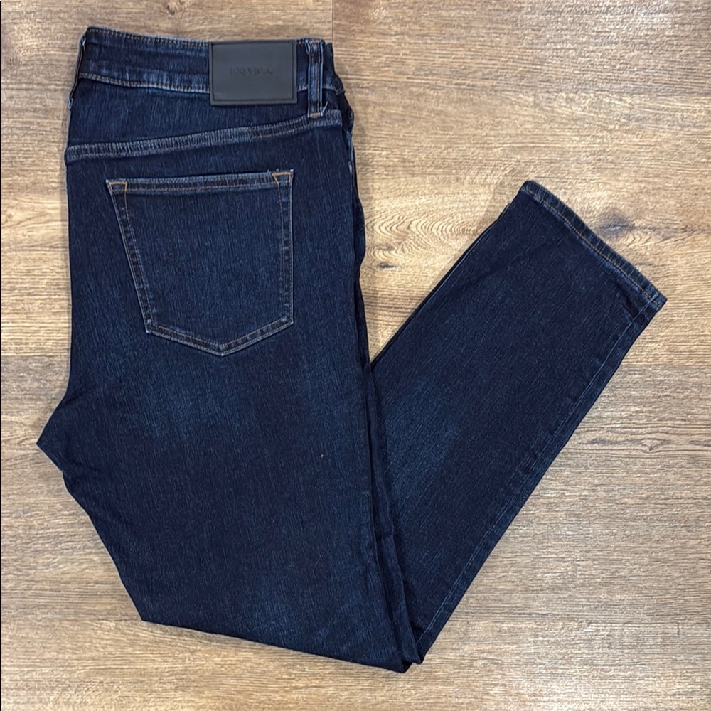 Express Men's Dark Blue Jeans Hyper Stretch